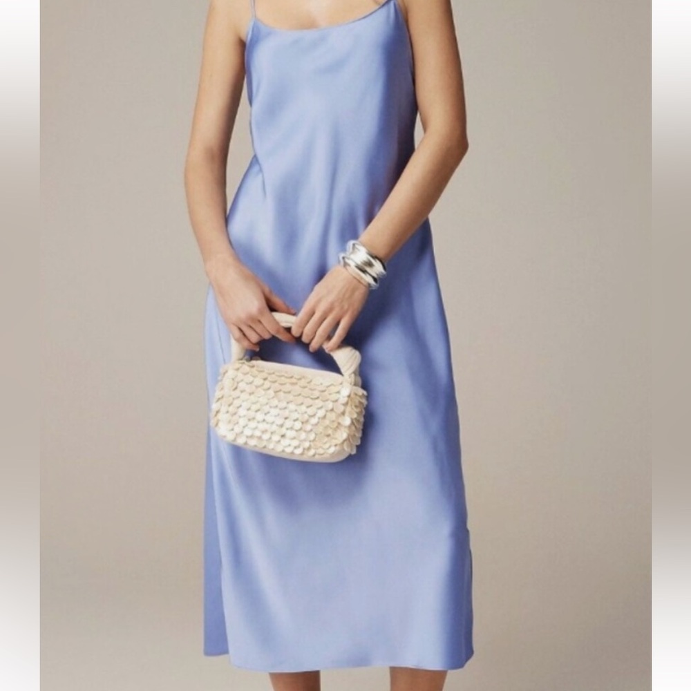 J Crew powder blue slip dress
